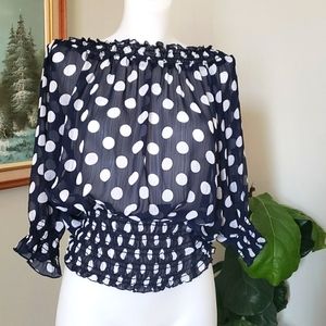 Polka dot Sheer elegant top